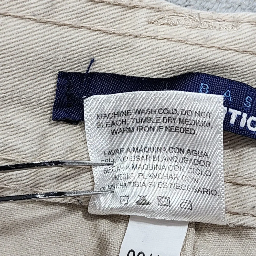 Vintage Basic Editions Pants Mens 36x32 Beige Cargo Regular Fit Cotton Casual